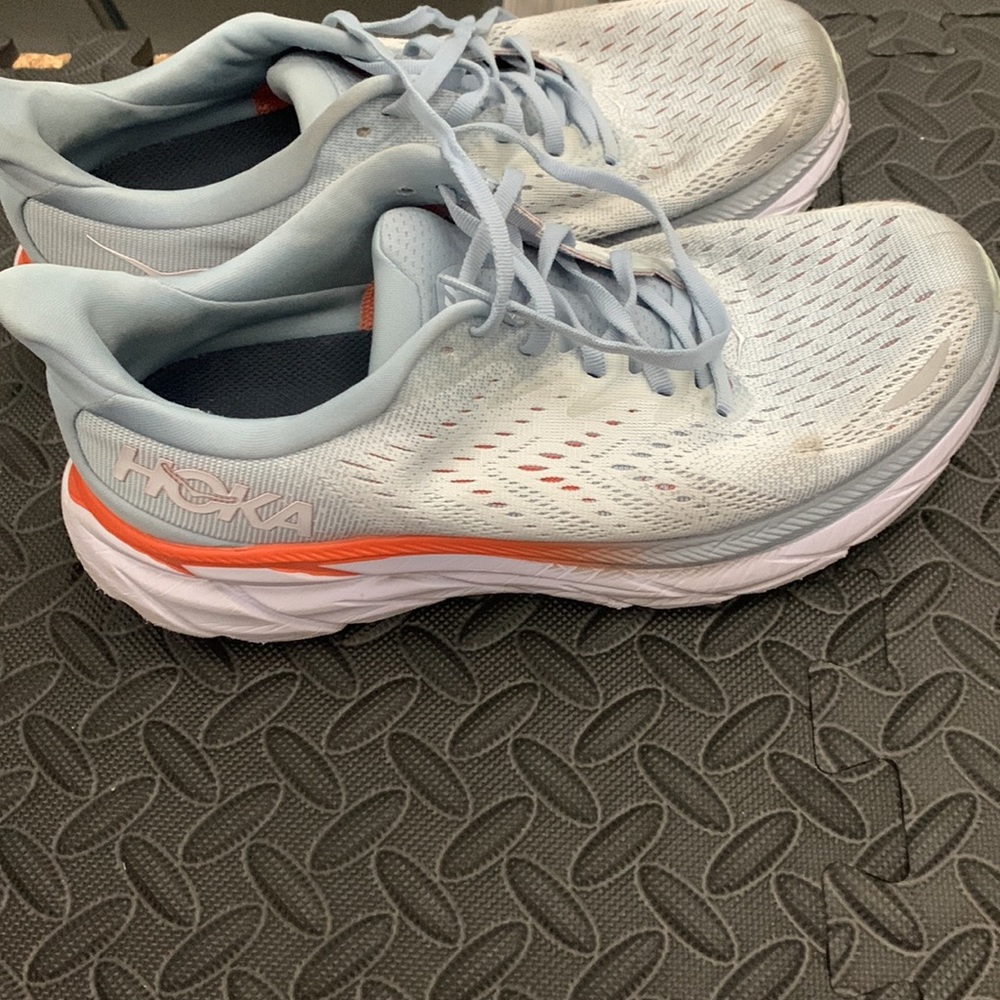 Hoka Clifton 8 Sneakers Woman's Size 9.5 B Running Shoes Trainers Light Blue - Picture 9 of 12